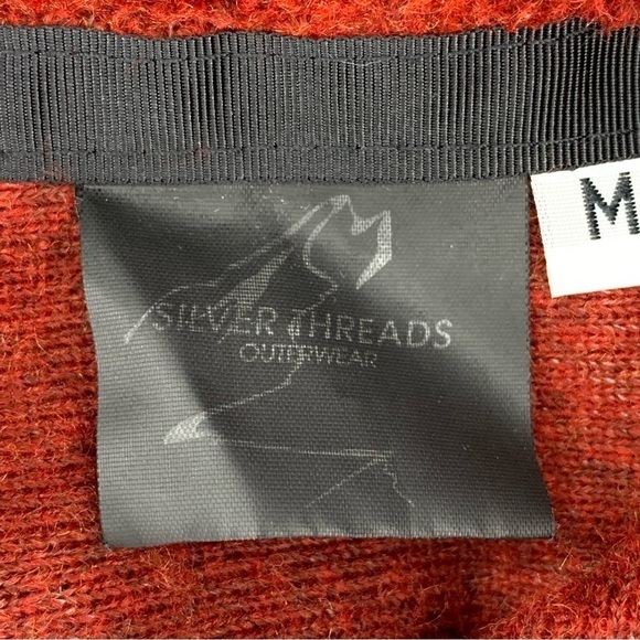 M Burgundy Red Faux Fur Sleeveless Vest Silver Thread Outerwear Medium Zip - Picture 7 of 10